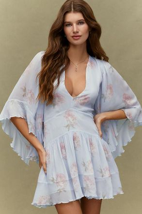 LoveShackFancy Auralie V-Neck Mini Dress