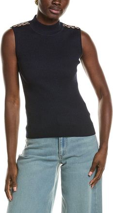 T Tahari Sleeveless Rib Pullover