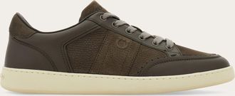 Ferragamo Men Low-top sneaker with signature Grey Size 10.5