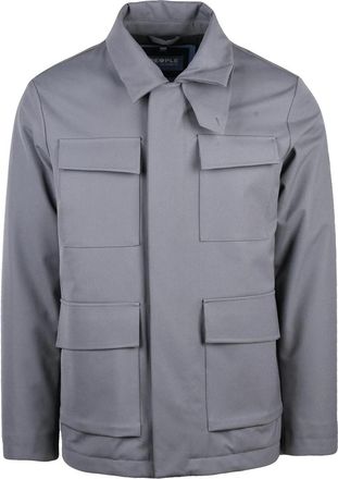 People of Shibuya Structured Grey Kasugai Coat With Quilted Interior And Functional Design