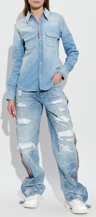 Dsquared2 Loose Twst Jeans, Womens, Blue