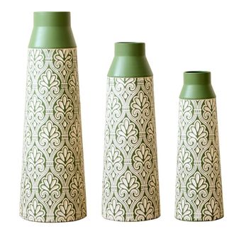 OEM Jarr&oacute;n De Suelo, Estilo Cl&aacute;sico, Metal Resistente, Color Oliva