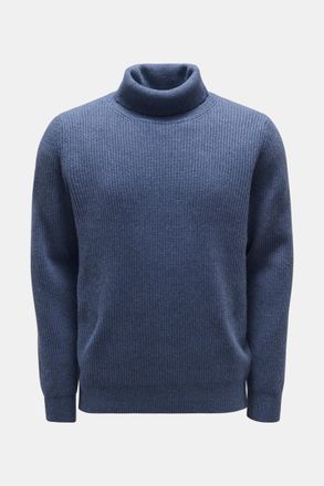 Braun Hamburg Men - Cashmere turtleneck jumper grey-blue