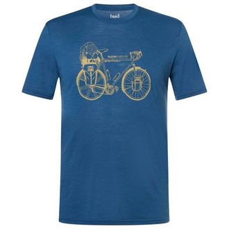 super.natural Wander Wheel Tee Merinoshirt f&uuml;r Herren | blau