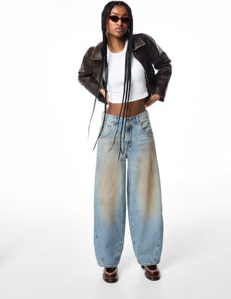 Levi's Womens Ultra-wide-leg barrel-leg jean