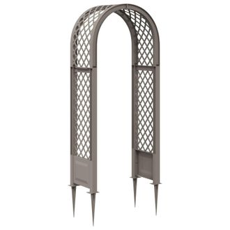 vidaXL Arco De Rosas Con Picos Pp Gris Vidaxl