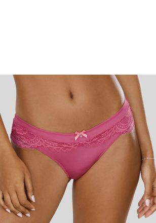Lascana Panty LASCANA Valentina, Damen, Gr. 32/34, pink, Microfaser, Obermaterial: 87% Polyamid, 13% Elasthan, k&ouml;rpernah, Unterhosen Panty, aus extravaganter 