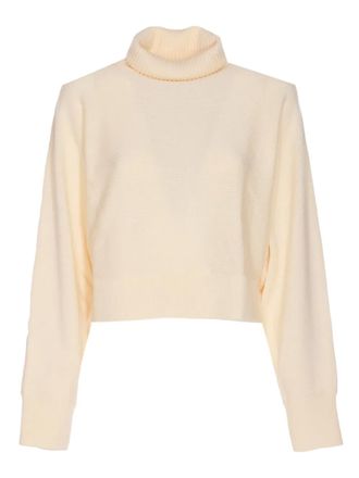 Michael Michael Kors Trui met logoplakkaat en hoge hals - Beige