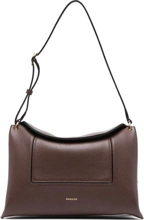 Wandler Tassen, Dames, Bruin, ONE Size, Leer, Bruine Schoudertas Elegant en Functioneel