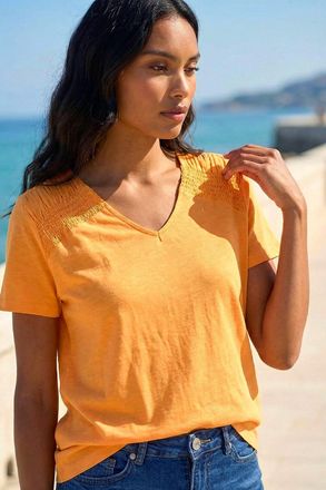 Roman Shirred Shoulder T-Shirt