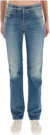 Diesel 1989 D-Mine Wide Leg Jeans - Dames - Regular Fit Jeans - Blauw - W27 - Denim - Jeans
