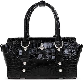 Vivienne Westwood Bettina Mini Handtas - Dames - Handtassen - Zwart - ONE Size - Katoen - Tassen