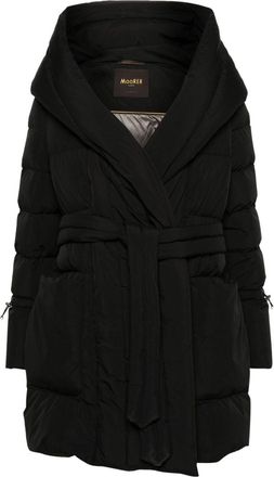 Moorer Osiride padded quilted coat - women - Polyester/Feather Down/Polyamide - 44 - Black