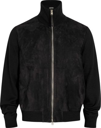 Tom Ford Suede and Wool-blend Jacket - Black - 46 (IT46 / S)