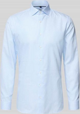 Olymp No. 6 Super Slim Fit Business-Hemd mit Kentkragen in Bleu, Gr&ouml;&szlig;e 37