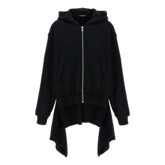 Undercover Hoodies & sweatvesten, Dames, Zwart, M, Katoen, Two-Material Hoodie