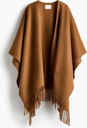 H&M Wool-blend Cape in Dark Beige at Nordstrom
