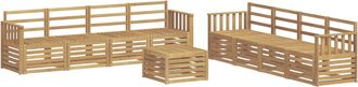 vidaXL Conjunto De Sof&aacute;s De Exterior 9 Uds. Blanco Vidaxl