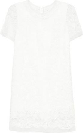 Ermanno Scervino Lace-trimmed Short-sleeved Dress