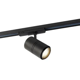 QAZQA Moderno Foco De Carril Moderno Regulable Trif&aacute;sico Negro Con Led 3000k - Ruler 38 Aluminio /pl&aacute;stico Redonda Incluye Led Max. 1 X 25 Watt - Qazqa