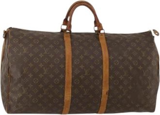 Louis Vuitton Pre-owned Boston Bag - Dames - Vintage Weekendtas - Bruin - ONE Size - Leer - Vintage