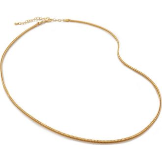 Monica Vinader Juno Fine Chain Necklace in 18Ct Gold Vermeil/Ss at Nordstrom