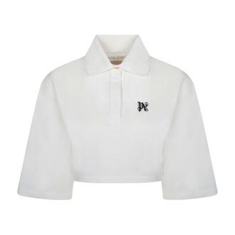 Palm Angels Dames, Tops, Wit, Maat: S Katoen