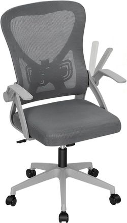 Woltu Woltu Silla De Oficina Ergon&oacute;mica Con Reposabrazos Y Soporte Lumbar, Silla De Escritorio Con Funci&oacute;n De Inclinaci&oacute;n Y Giro De 360&deg;, Gris