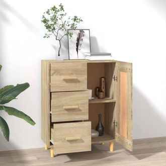 Berkfield Home Sideboard Sonoma Oak 69.5x34x90 cm Engineered Wood in Light Tan
