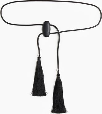 H&M Kordelg&uuml;rtel mit Quasten - Schwarz