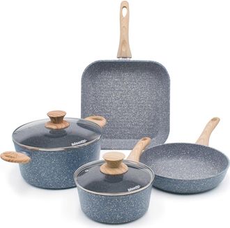 Bisetti Battery 6 pcs. Pierre Gourmet natural wood design handles