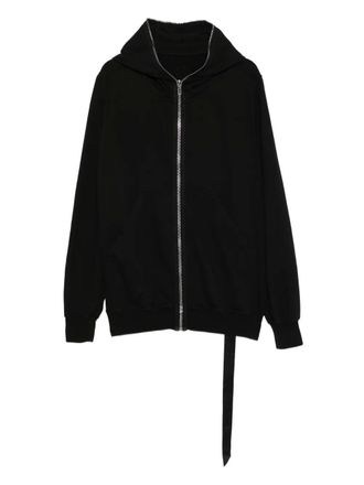 Rick Owens long-sleeve zip-up hoodie - Black