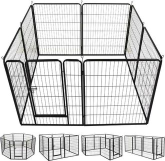 Yaheetech Yaheetech - 8 Piezas 80 X 60 Cm Parque Jaula Para Perros Corral Plegable Valla Para Mascota
