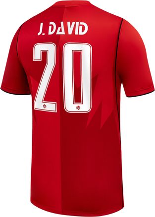 Nike Jonathan David Canada Soccer 2026 Stadium Home Nike Mens Dri-FIT Soccer Jersey in Red | NN203945120-CAN