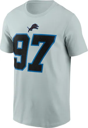 Nike Aidan Hutchinson Detroit Lions Rivalries Collection Nike Mens NFL T-Shirt in Grey | N19907R9JF-EG7