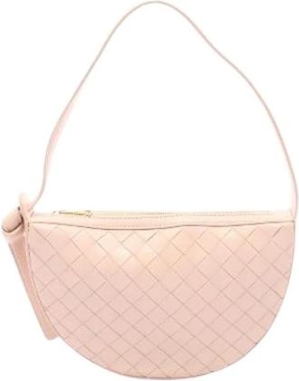 Bottega Veneta Pre-owned Intrecciato Mini Sunrise Lambskin Handbag - Dames - Vintage Schoudertas - Roze - ONE Size - Leer - Vintage