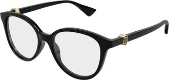 Cartier Glasses, unisex, Black, Size: 53 MM Ct0643O Eyeglasses