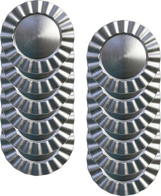 American Atelier Dnu American Atelier Set Of 12 Round Ruffled Charger Plates