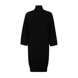 Ermanno Scervino Knitted Dresses, female, Black, Size: XS Turtleneck Knit Dress