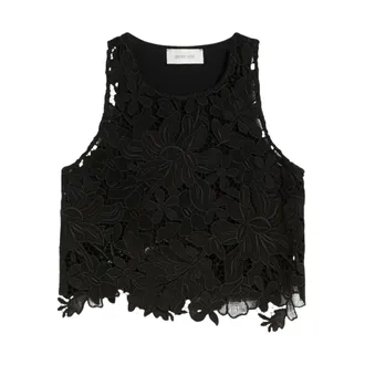 Sportmax Dames, Tops, Zwart, Maat: S Katoen