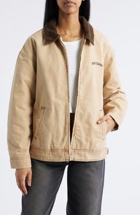 BDG Dex Corduroy Collar Canvas Jacket in Camel at Nordstrom Rack, Size Medium
