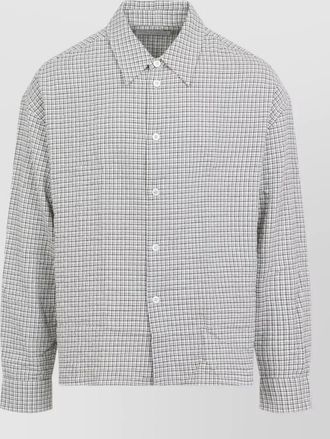 STUDIO NICHOLSON checked long-sleeve shirt