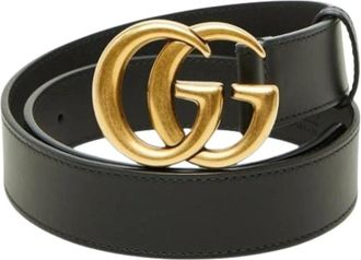 Gucci Pre-owned GG Marmont Standard Belt - female - Gucci Vintage - Vintage Belts - Black - ONE SIZE - Pre-owned