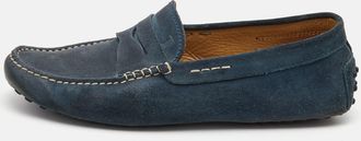 Tod's Tods Blue Suede Gommino Driving Loafers