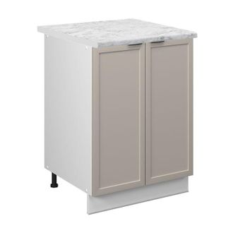 Vicco Mueble Bajo De Cocina Fame-line, Grisbeige, 60 Cm, Et M&aacute;rmol