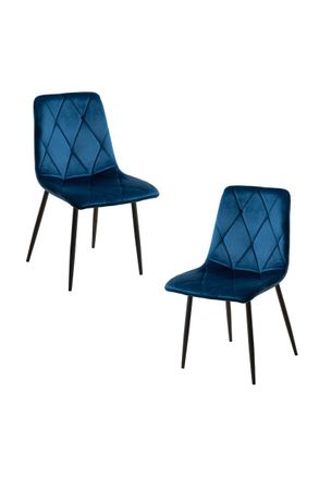 Regalos Miguel Packs Sillas Comedor - Pack 2 Sillas Lyke Terciopelo - Azul
