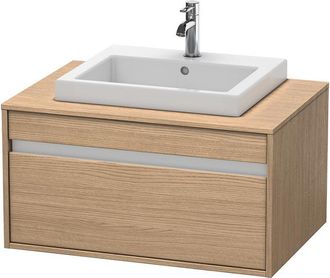 Duravit Duravit Ketho M&oacute;dulo Mural 6794, 1 Extra&iacute;ble, 800mm, Para 1 Lavabo Empotrado, Centralizado, Color (frente/cuerpo): Decoraci&oacute;n Roble Europeo - Kt679405