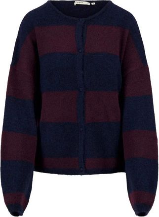 Zusss Basic Cardigan Block Stripe - Dames - Truien - Veelkleurig - Maat: XL Poliester