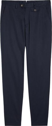 Oliver Spencer Fishtail Cotton Tapered-leg Trousers - Navy - 34 (W34 / L)