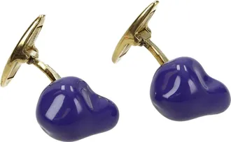 Bottega Veneta Herrens Manschettenkn&ouml;pfe und Krawattenklammern in Silberviolett/Pflaume